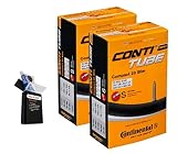 Continental 42MM Presta Valve Bicycle Tube Pack of 2 (2 Pack 42MM, 700 x 25-32cc)