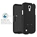 Samsung Galaxy S4 Mini Case Stalion® Secure Holster Shell & Belt Clip Kickstand Combo (Jet Black) 180° Degree RotatingLocking Swivel + Shockproof Protection