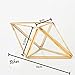 Tchan Glass Plant Terrarium Succulent Planter Prism Geometric Tabletop Brass Glass Artificial Home Decor (Gold)