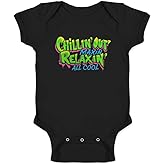 Pop Threads Chillin Out Maxin Relaxin All Cool 90s Retro Neon Infant Baby Boy Girl Bodysuit