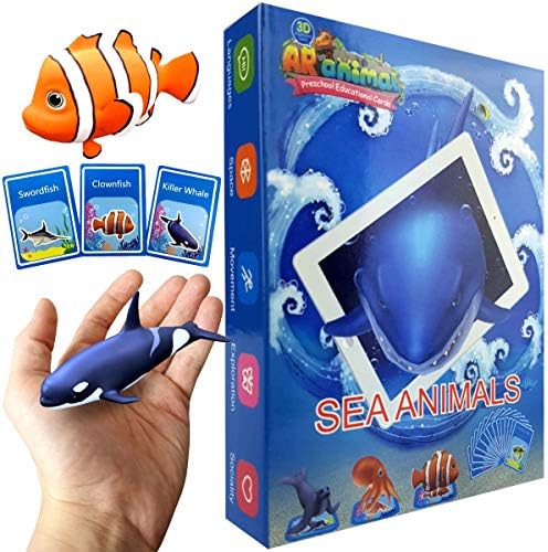 AR animal Childrens Flash Cards For Kids Educational Toys Pre School Learning Gifts