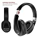 Sentey Wired Headphones Warp Pro Black Rubber Painting LS-4422 Over-the-Ear with Detachable 3.5mm In-Line Microphone audio cable and Carrying Case for Music Running Gaming Headset Men Woman Kids