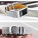 bayite Leather Bands Compatible with Fitbit Charge 2, Replacement Accessories Straps Women Men, Smoke Gray
