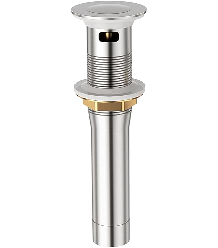 HEIMAXING 3-in-1 Pop-Up Sink Drain Stopper – No Overflow, Chrome, Adjustable Height (16.3–35.8”), Fits 1-1/4” & 1-1/2”, Anti-Odor & Anti-Backflow