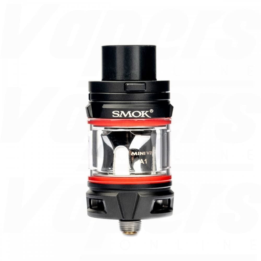 SMOK TFV-Mini V2 Vaping Tank, Unleash Flavor and Clouds, Works With Mini V2 Coils, 2mL Capacity, E Cigarette Tanks, E Cig Tops, SMOK Vaping Tanks, No Nicotine (Black)