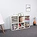 PAG Office Supplies Desk Organizer Wood File Mail Sorter with 3 Adjustable Drawer Boards, White