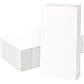 SHOPDAY 12lb Paper Lunch Bags 100 Pack 7x4.5x13.75" Kraft White Paper Bags Grocery Bag Bulk, Bread Bag Sack Lunch Bags Snack Bags