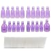 Teenitor Nail Polish Remover Clips Pack of 20, Reusable Toe nail and Finger Nail Art Soak off Cap Clip UV Gel Polish Remover Wrap Nail Tool with 325 pcs Lint Free Cotton Pads Nail Wipe - Purple