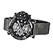 Konigswerk Men's Watch Black Bracelet Black Dial Multifunction Day Date Sun Moon AQ101136G