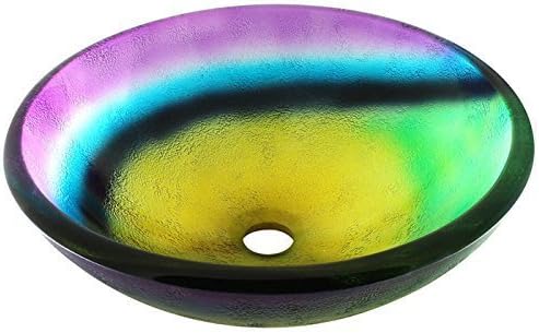 Polaris Sinks P916 Rainbow Frosted Glass Bathroom Vessel Sink by Polaris Sinks