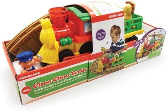 kiddieland choo choo train with sound and farm animals
