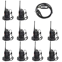 Baofeng BF-888S Two Way Radio (Pack of 10) and USB Programming Cable (1PC)