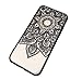 iPhone 8 Case,iPhone 7 Case,Tropical Flower Printed Slim Fit Case for Girls Soft Bumper Shockproof Hard Matte Back Cover Lace Totem Henna Design for iPhone 8 iPhone 7 Black Floral Mandala