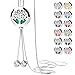 RoyAroma Aromatherapy Essential Oil Necklace Stainless Steel Locket with 12PCS Felt Pads, 19.7'' Adjustable Chain Tree of Life Perfume Necklace