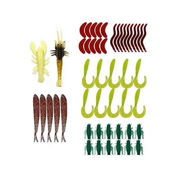 Threemart-Fishing-Lure-Set-Including-Spoon-LuresSoft-Plastic-LuresPopperCrankRattlinSpinnerbaits-and-More