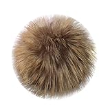 fef33g Creazy DIY Faux Fox Fur Fluffy Pompom Ball for Knitting Hat Hats (Khaki)