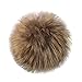 fef33g Creazy DIY Faux Fox Fur Fluffy Pompom Ball for Knitting Hat Hats (Khaki)