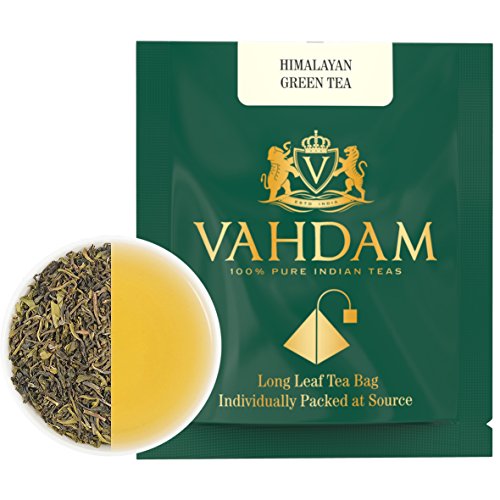 Organic Green Tea Leaves from Himalayas (30 Tea Bags), 100% Natural Detox Tea, Weigh Loss Tea & Slimming Tea, RICH NATURAL IN ANTI-OXIDANTS, World's Finest Green Tea Loose Leaf, Packed at Source