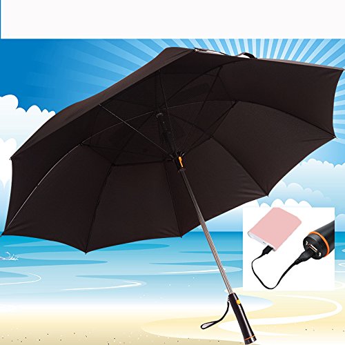 Madewin 30 Inch Real Solar Fan Umbrella Fan Umbrella Recharged By Solar
