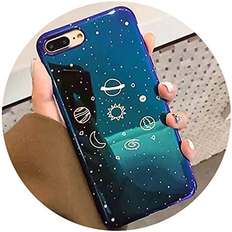 Universe Planet Case for iPhone Xs XR XS Max X 8 7 6 6S Plus Retro Blu-Ray Fashion Cartoon Phone Back Cover Cases Gift,1,for iPhone Xs Max
