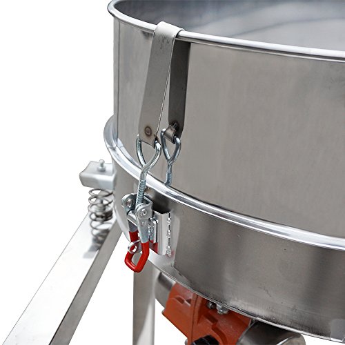 ECO-WORTHY Automatic Sifter Shaker Machine 110V 300W Powder Vibrating Food Industrial Stainless Steel Sieve(50 Mesh & 60 Mesh Screen Included)