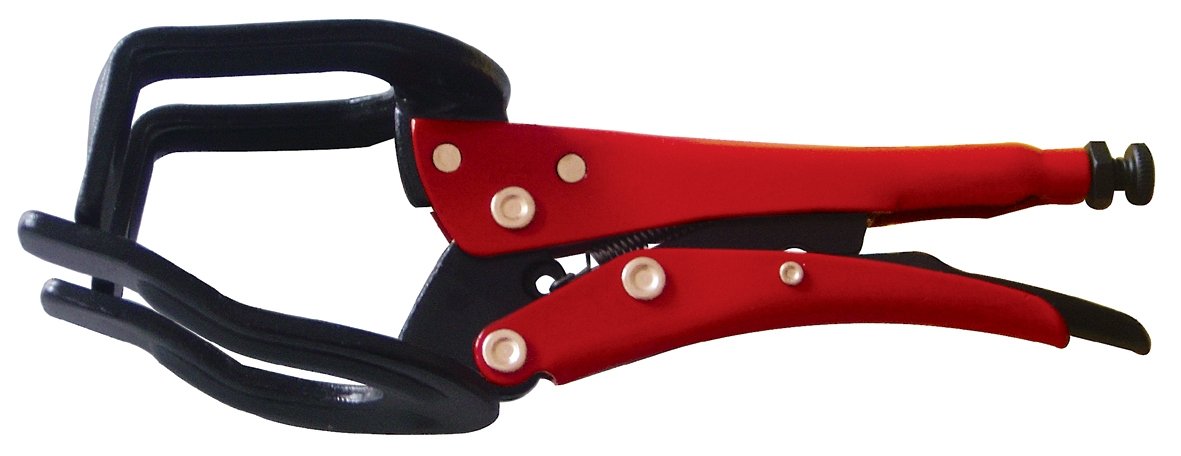 Stubai 118010 Welding-Grip Pliers with Epoxy-Coating, Black/Red, 200 mm