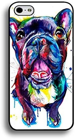 Fashion Bright Colorful Painted French Bulldog Phone Case Cover for Iphone 6 / 6s ( 4.7 Inch ) Pet Dog Unique Shell