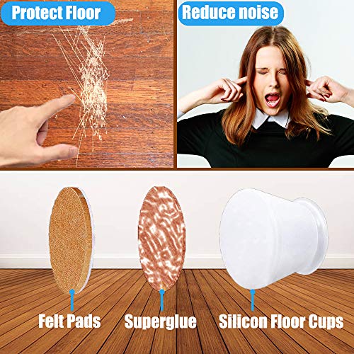Silicone Chair Leg Floor Protectors 24 PCS,Silicone Furniture