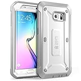 Galaxy S6 Edge Case, SUPCASE Full-body Rugged Holster Case WITH OUT Built-in Screen Protector for Samsung Galaxy S6 Edge (2015 Release), Unicorn Beetle PRO Series - Retail Package (White/Gray)