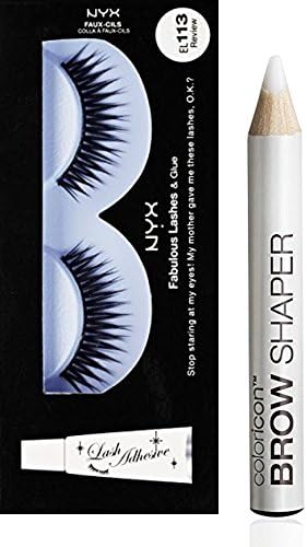 KIXTI 2 Items: Wet n Wild Color Icon Brow Shaper, A Clear Conscience and NYX Fabulous Lashes &amp; Glue
