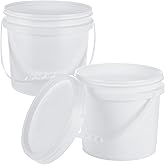 AKOLAFE 2 Pack Paint Bucket for Painting Empty Paint Cans 1 Gallon Plastic Paint Containers with Lids & Handles Paint Storage Containers 4 Quart Paint Cans with Lids Paint Pail for Leftover Paint