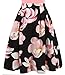 oxiuly Women's Vintage Patchwork Pockets Puffy Swing Casual Party Dress OX165 (Pink, xx_l)