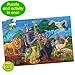 The Learning Journey Puzzle Doubles Glow in the Dark - Wildlife - 100 piece puzzles, glow in the dark puzzle for kids puzzles ages 4-8, Award Winning Educational Toys