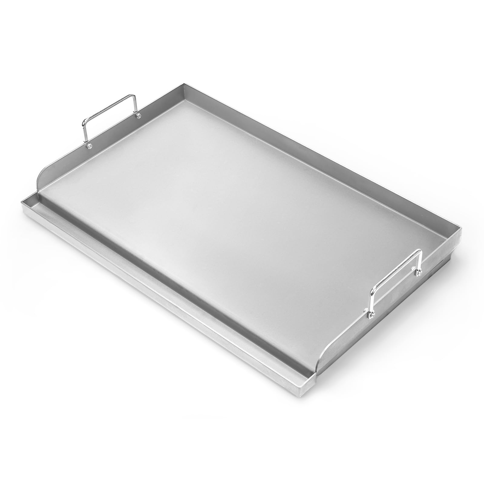 Universal BBQ Plancha Grillplatte 63,5 x 40,6 CM mit Abnehmbarer Griff, Universal passend für Weber Gasgrill & Holzkohlegrill,Grillpfanne für Burger Fleisch Gemüse