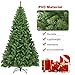 Goplus 7.5ft Artificial Christmas Tree, Premium Unlit Hinged Spruce Full Tree with 1346 Branch Tips, Metal Stand, Hinged Structure, Easy Assembly Festival Celebration Xmas Tree for Home, Office, Party