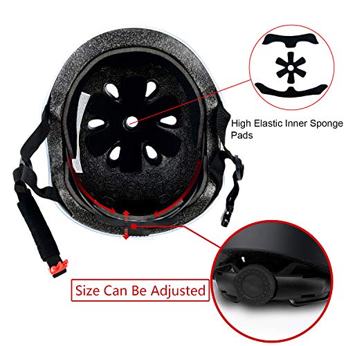 Anharluka Kids Sport Protective Gear, Helmet and Pads of Wrist, Elbow, Knee, for Bike Skateboard Skate Scooter