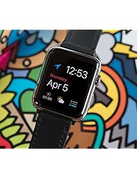 correas de reloj de Apple   Barton correa de cuero para relojes compatibles con todos los modelos de Apple Watch, muchos colores compatibles con Apple Watch, Watch 2, Watch 3 y Watch 4, 1.496 in, 1.575 in, 1.654 in o 1.732 in