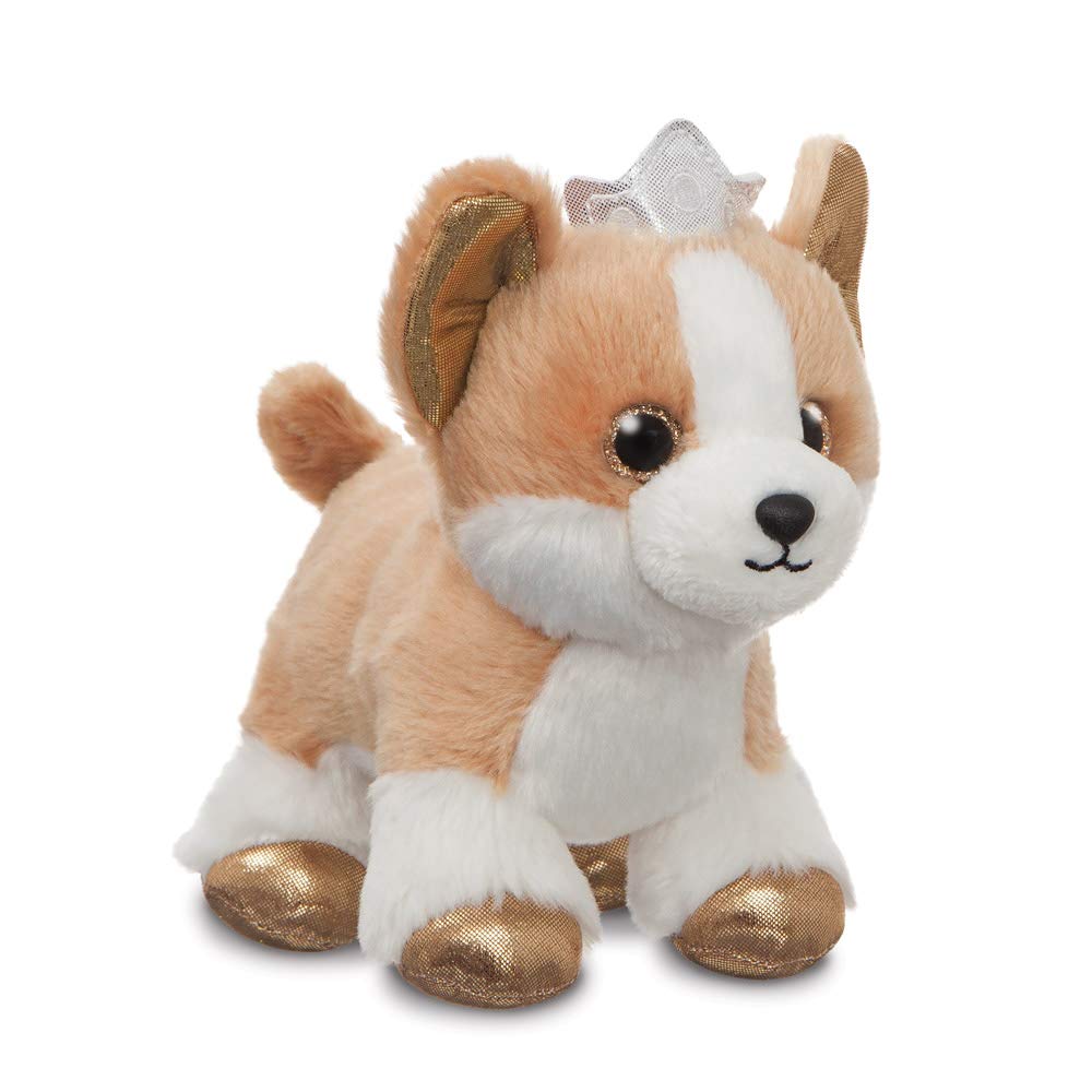 Aurora Sparkle Tales, QUEENIE Corgi Dog, 61251, 7 inches, Beige, Soft Toy for Children