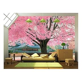 Pink Tree. - Removable Wall Mural | Self-Adhesive Large Wallpaper - 66x96 inches