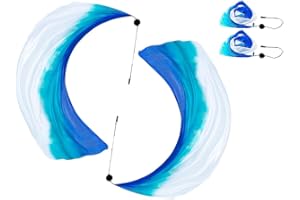 Anlising 2PCS Dance Silk Veil Poi, Belly Dance Colorful Veil Poi, Silk Poi Throwing Balls, Silk Belly Dance Ball, Silk Veil with Poi Ball, Suitable for Dance Performances and Practice