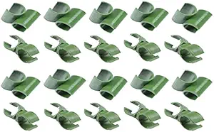 Hosfairy Garden Garden Garden Orchard Adjustable Plant Green Plastic Connector Flower Rattan Plastic Buckle (10pcs Cross Plastic Connector and 10pcs Universal Flower Rattan Plastic Buckle) (16mm)