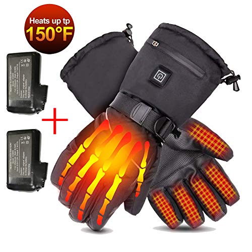 Loiion 7.4V 2500mAh Rechargeable Heated Gloves for Men & Women, Winter Snow Gloves,Ski Gloves, Electric Battery Workout Gloves for Outdoor Work