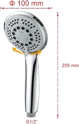 GRIFEMA Complento-G804 Round 100mm Hand Shower Chrome 5 Spray Patterns view 2