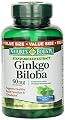 Nature's Bounty Ginkgo Biloba 60mg Capsules, 200-Count Bottle