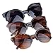 Anywa Fashion Vintage UV400 Sunglasses Retro Cat Eye Semi-Rim Round Glasses Unisex