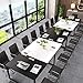 Tribesigns Rectangular 8FT Conference Table with Black Metal Base 94.48L x 47.24W x 29.92H Inches, Black and White