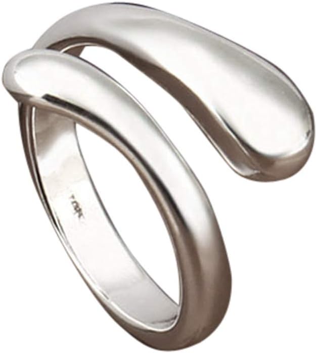 925 Sterling Silver Ring Interlocked Rolling High Polish Ring Adjustable Rings Jewelry