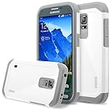 Samsung Galaxy S5 Active Case, RANZ Grey with White Hard Impact Dual Layer Shockproof Bumper Case For Samsung Galaxy S5 Active (G870A) ONLY