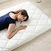 EMOOR Japanese Traditional Futon Mattress Classe (39 x 83 x 3 in.) with Mattress Cover (Navy), Twin-Long Size. Made in Japan