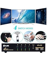 Sea Wit 4 Port HDMI KVM Switch 4K with Remote Control